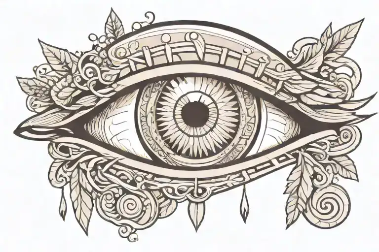 eye ancient greece tattoo design idea