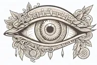 eye ancient greece tattoo design idea