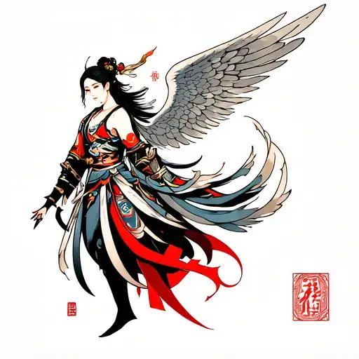 Angel Warrior tattoo design idea
