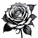 Concrete Rose tattoo design idea