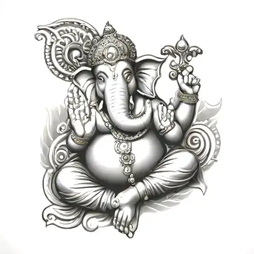 ganpati rudra avatar tattoo design idea