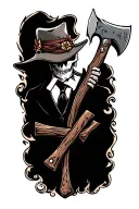 hatchet tattoo design idea