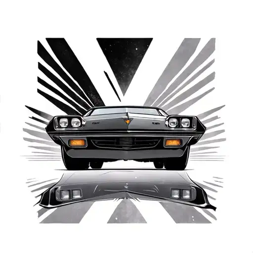 trans am, car show tattoo design idea