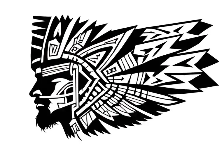 Aztec warrior armband on bicep tattoo tattoo design idea