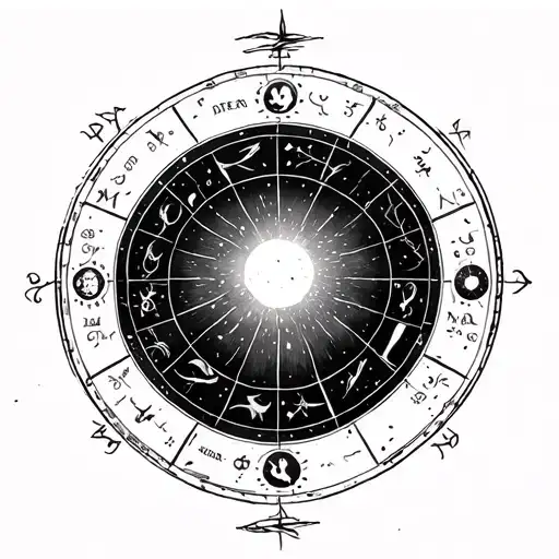 astrology birth chart tattoo design idea