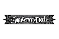Anniversary date written tattoo design idea
