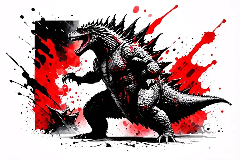 Godzilla tattoo design idea