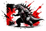 Godzilla tattoo design idea