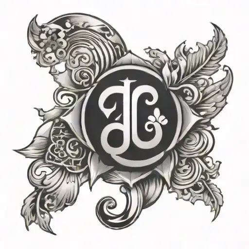 luck money symbols tattoo design idea