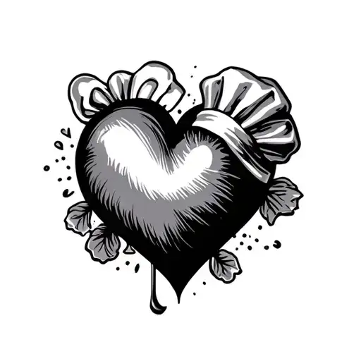 Chef love heart tattoo design idea