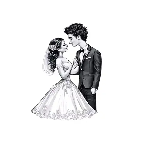 Wedding Anniversary tattoo design idea