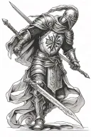 templar knight tattoo design idea