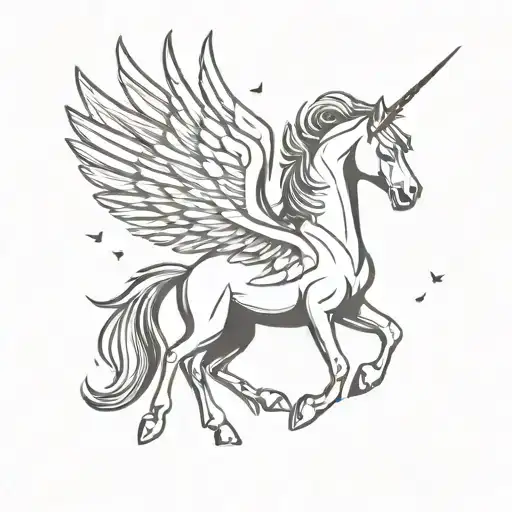 pegasus tattoo design idea