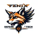 "Fenix Defense Tech" Military Style Fox Head with Phoenix Body logo tattoo design idea