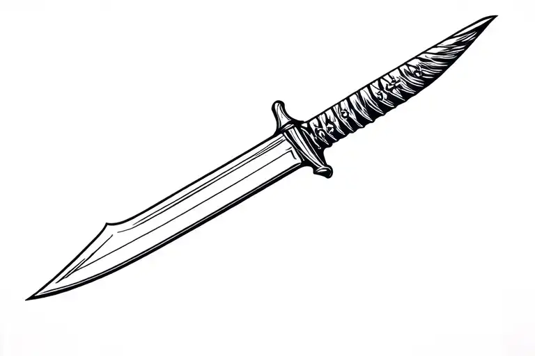 His sponte dagger ranger tattoo design idea