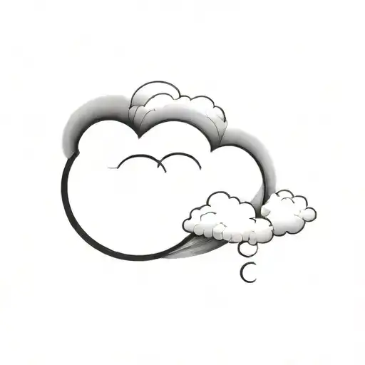 Filler Clouds and Smoke tattoo design idea