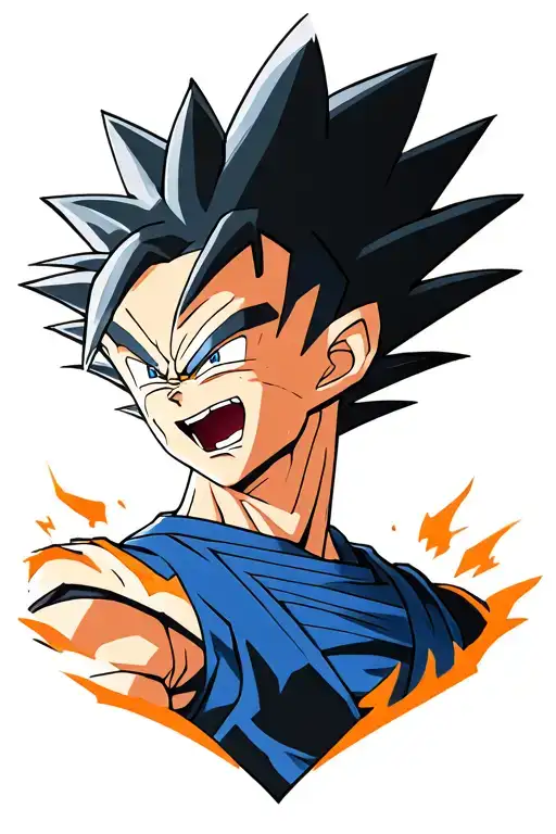 dragon ball angry vegeta ssj2 tattoo design idea