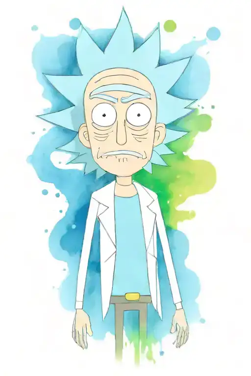 rick and morty tattoo design idea