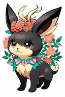 eevee with all eeveelutions tattoo design idea