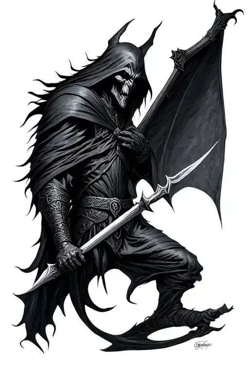 nazgul lord of the rings tattoo design idea