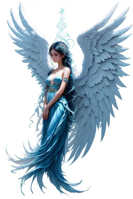 sukuna domain expansion as an angel wings tattoo design idea