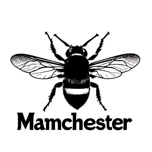 Manchester worker bee with the word Manchester included  tattoo design idea
