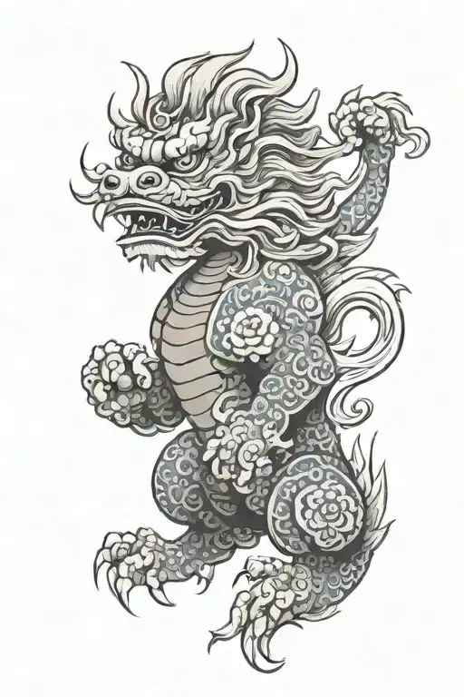 Foo Dog tattoo design idea
