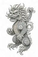 Foo Dog tattoo design idea