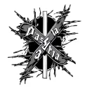 Cross the barbed wire between the word Pasha and fix the tattoo model tattoo design idea