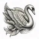 swan tattoo design idea