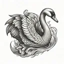 swan tattoo design idea