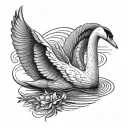 swan tattoo design idea
