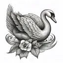 swan tattoo design idea