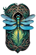 Celtic Dragonfly tattoo design idea
