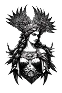 "Wisdom" Athena Goddess tattoo design idea
