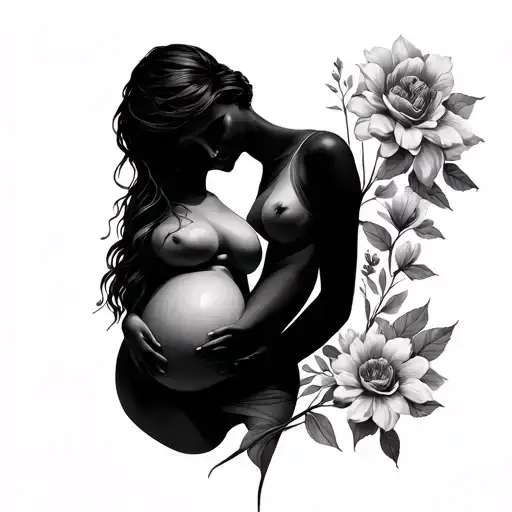 twin miscarriage pregnancy loss tattoo design idea