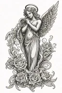 angel number 3 tattoo design idea