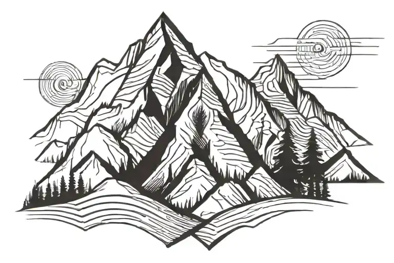 tatras mountain from slovakia tattoo design idea