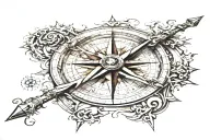 True North Compass tattoo design idea