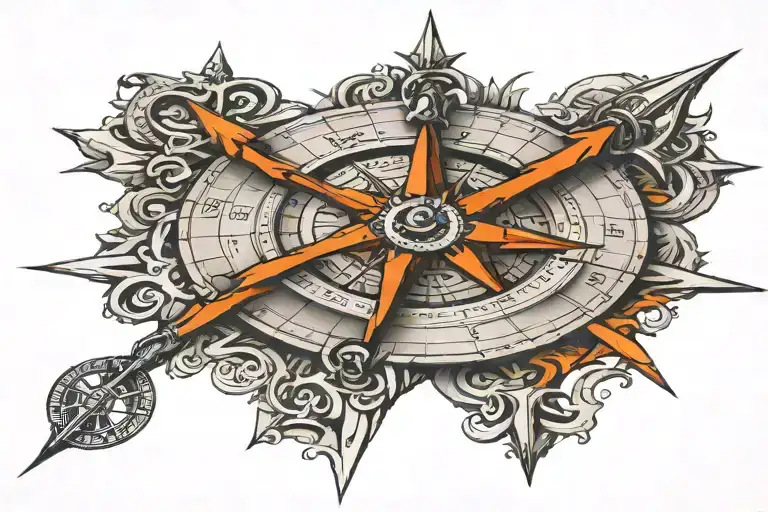 True North Compass tattoo design idea