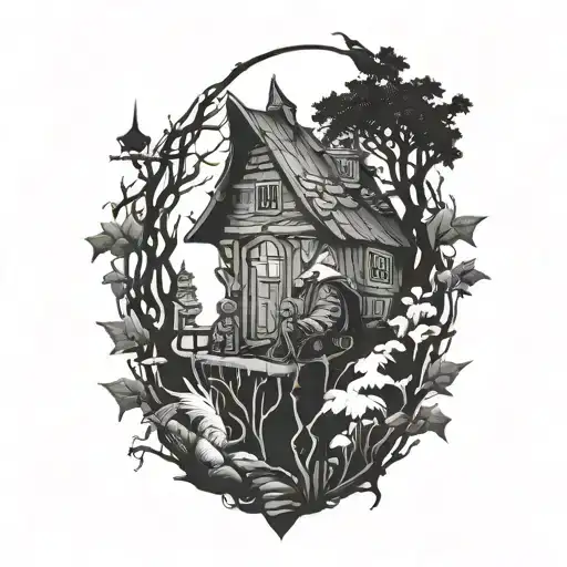 Baba Yaga tattoo design idea