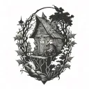 Baba Yaga tattoo design idea