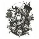 Baba Yaga tattoo design idea