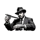 Mafia tattoo design idea