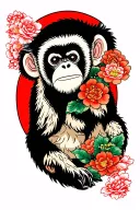gibbon tattoo design idea
