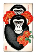 gibbon tattoo design idea