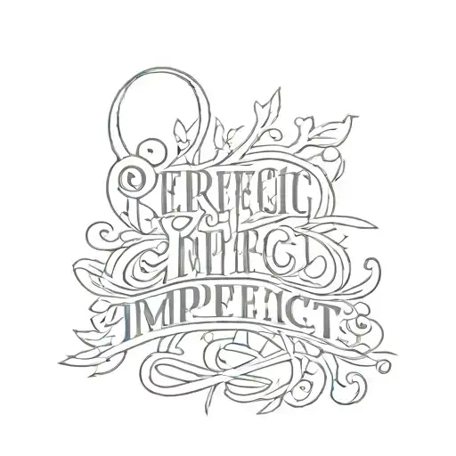 Perfectly Imperfect lettering  tattoo design idea