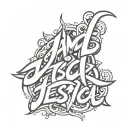 name Jessica graffiti stlye tattoo design idea