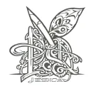 name Jessica graffiti stlye tattoo design idea