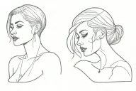 collarbone femme fatale tattoo design idea